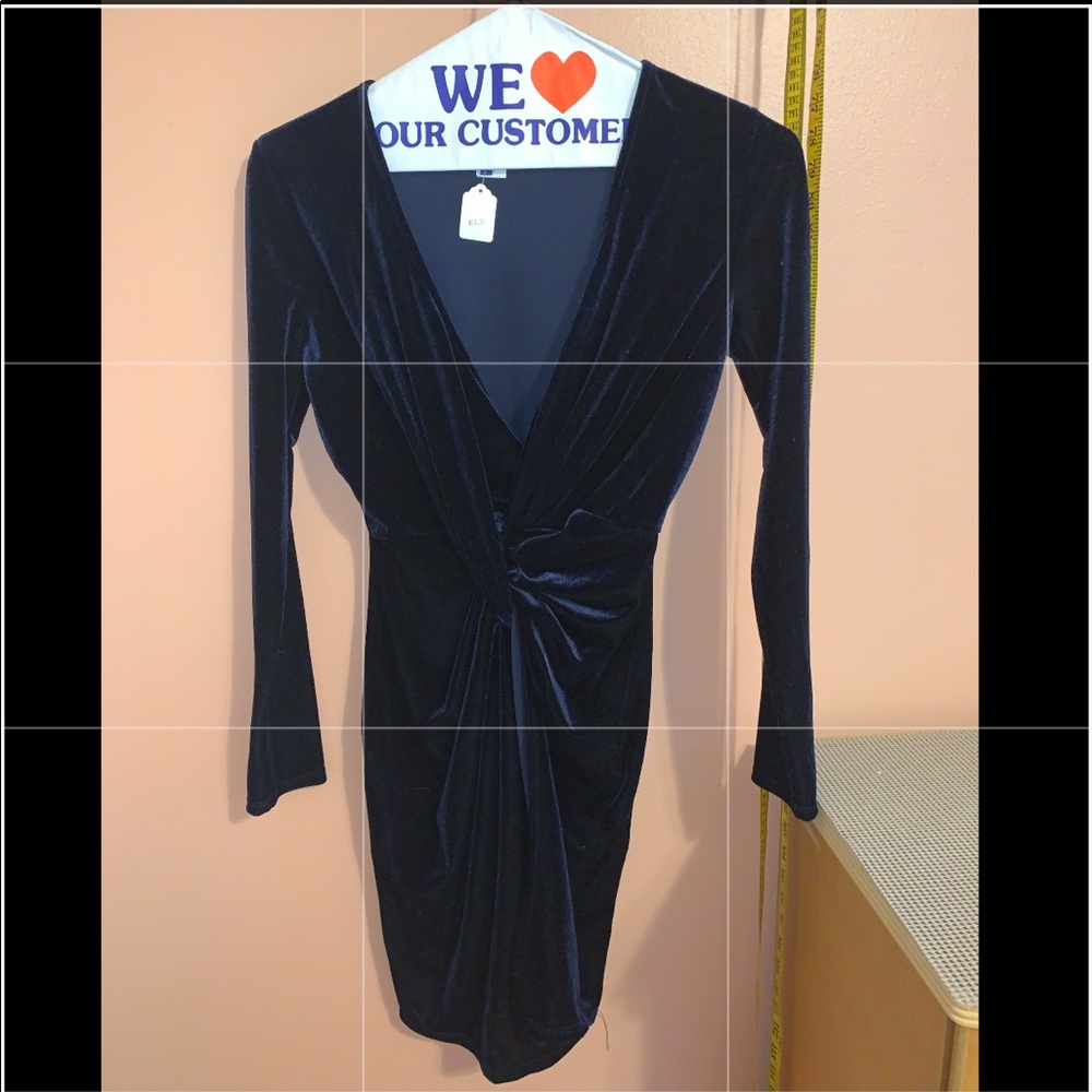 Navy Blue Velvet Women’s Dress Size Medium